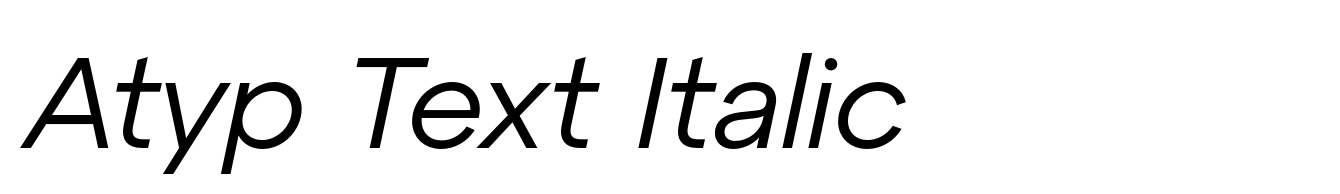 Atyp Text Italic